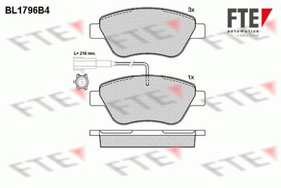 Kit de plaquettes de frein, frein à disque