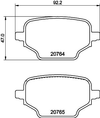 Kit de plaquettes de frein, frein à disque