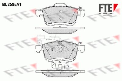 Kit de plaquettes de frein, frein à disque