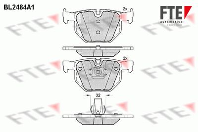 Kit de plaquettes de frein, frein à disque