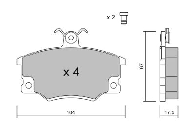 Kit de plaquettes de frein, frein à disque