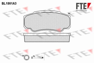 Kit de plaquettes de frein, frein à disque