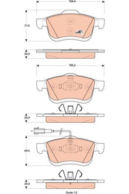 Kit de plaquettes de frein, frein à disque