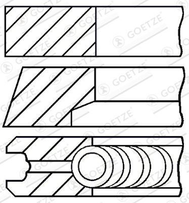 Jeu de segments de pistons