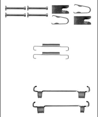 Kit d'accessoires, mâchoires de frein de stationne