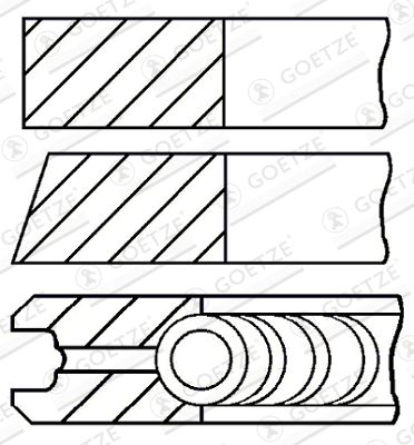 Jeu de segments de pistons