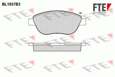 Kit de plaquettes de frein, frein à disque