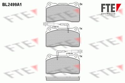 Kit de plaquettes de frein, frein à disque