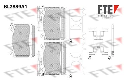 Kit de plaquettes de frein, frein à disque