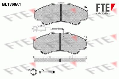Kit de plaquettes de frein, frein à disque