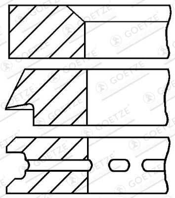Jeu de segments de pistons