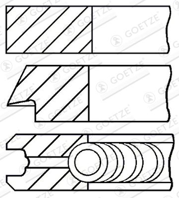 Jeu de segments de pistons