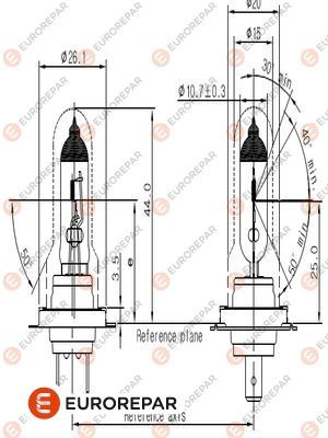 Ampoule, projecteur longue portée