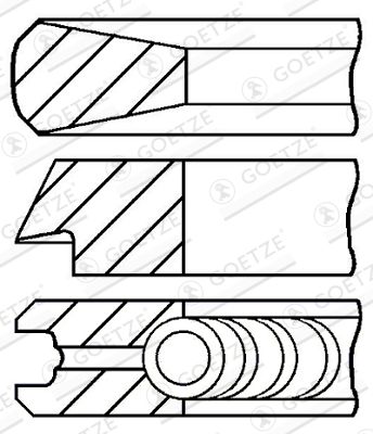 Jeu de segments de pistons