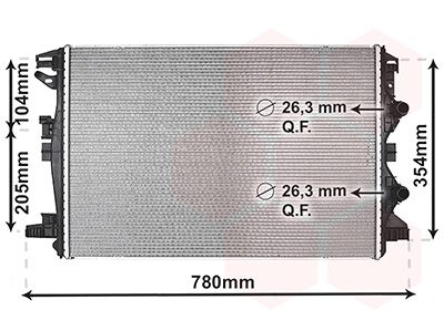Radiateur basse température, refroid. d'air de sur