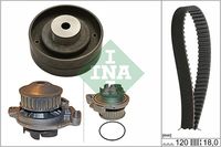 INA Pompe à eau + kit de courroie crantée