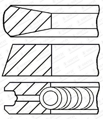 Jeu de segments de pistons