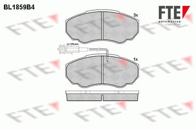 Kit de plaquettes de frein, frein à disque