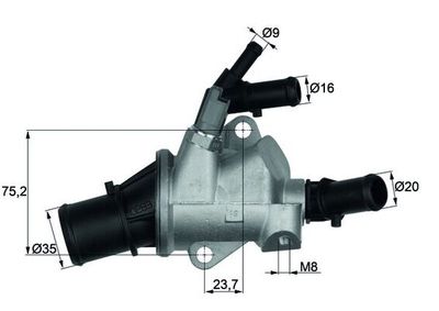 Thermostat, liqiuide de refroidissement