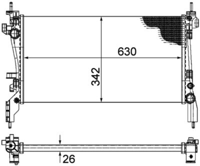 Radiateur, refroidissement du moteur