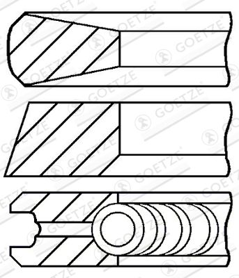 Jeu de segments de pistons