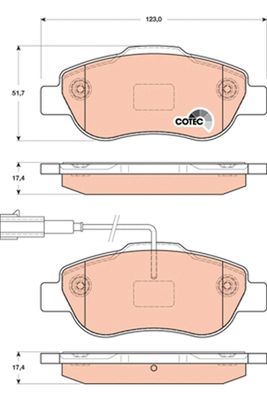 Kit de plaquettes de frein, frein à disque
