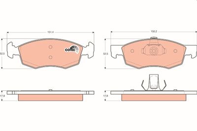 Kit de plaquettes de frein, frein à disque