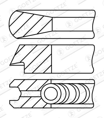 Jeu de segments de pistons