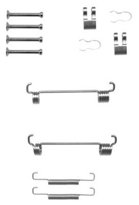 Kit d'accessoires, mâchoires de frein de stationne