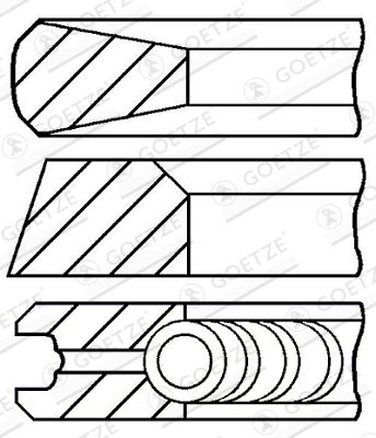 Jeu de segments de pistons