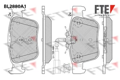 Kit de plaquettes de frein, frein à disque