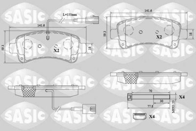 Kit de plaquettes de frein, frein à disque