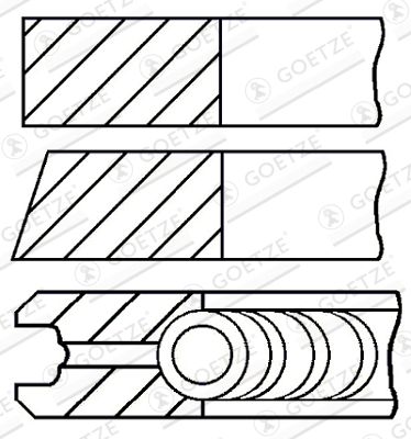 Jeu de segments de pistons