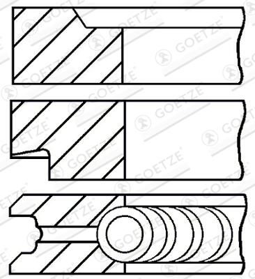 Jeu de segments de pistons
