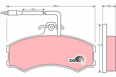 Kit de plaquettes de frein, frein à disque