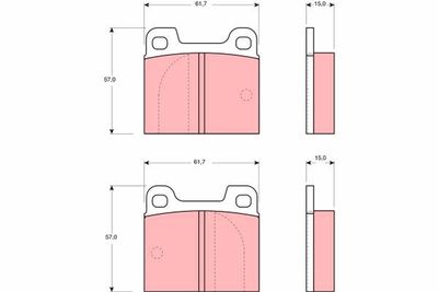 Kit de plaquettes de frein, frein à disque