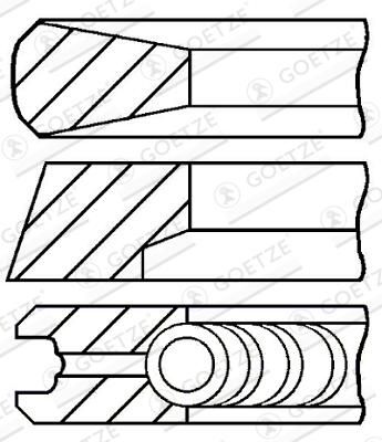 Jeu de segments de pistons