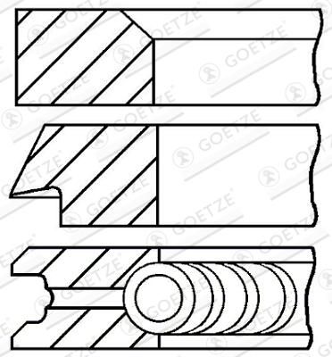 Jeu de segments de pistons