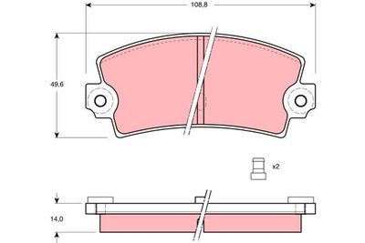Kit de plaquettes de frein, frein à disque
