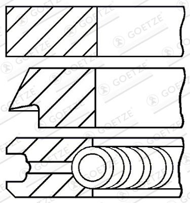 Jeu de segments de pistons