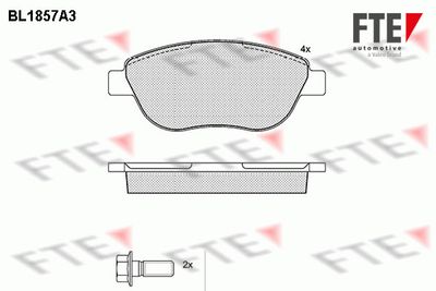 Kit de plaquettes de frein, frein à disque