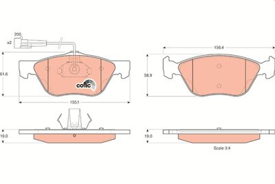 Kit de plaquettes de frein, frein à disque