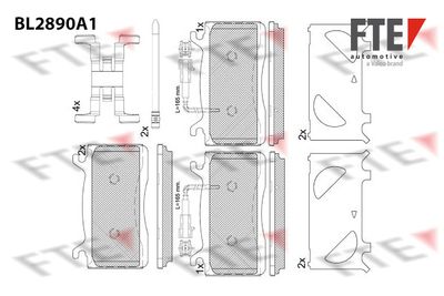 Kit de plaquettes de frein, frein à disque