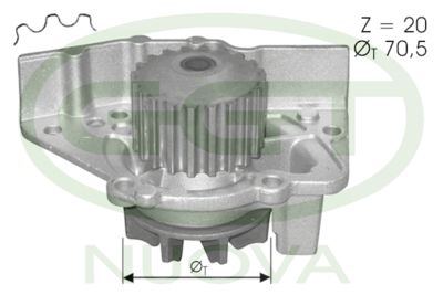 Pompe à eau, refroidissement du moteur