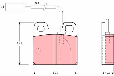 Kit de plaquettes de frein, frein à disque