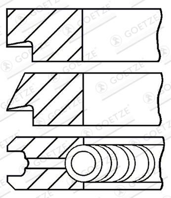 Jeu de segments de pistons