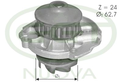 Pompe à eau, refroidissement du moteur