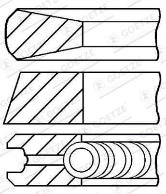 Jeu de segments de pistons
