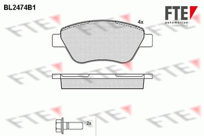 Kit de plaquettes de frein, frein à disque