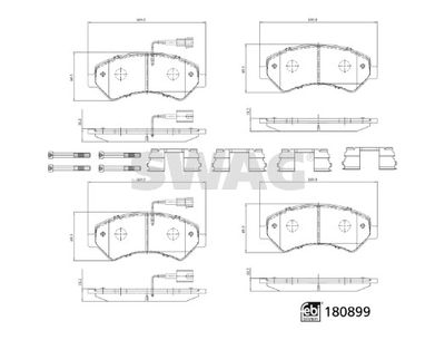 Kit de plaquettes de frein, frein à disque